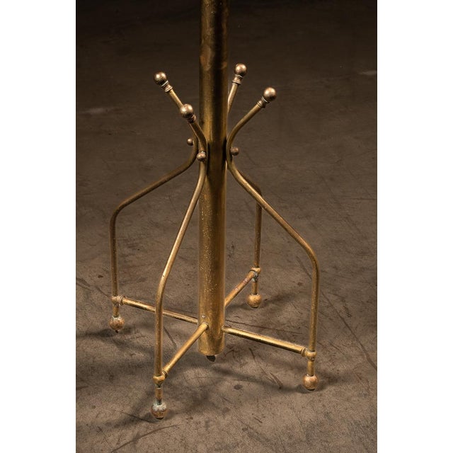 Art Deco Antique Brass Coat Tree For Sale - Image 3 of 4