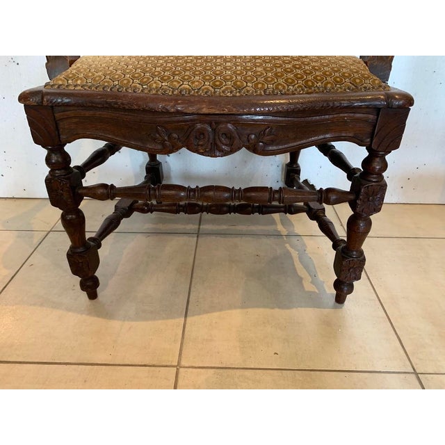 Flemish Armchairs in Oak, 19th Century, Set of 2 For Sale - Image 6 of 12