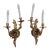 Vintage Gilt Metal Double-Arm Wall Sconces – Louis XV Rococo Style (Pair) For Sale