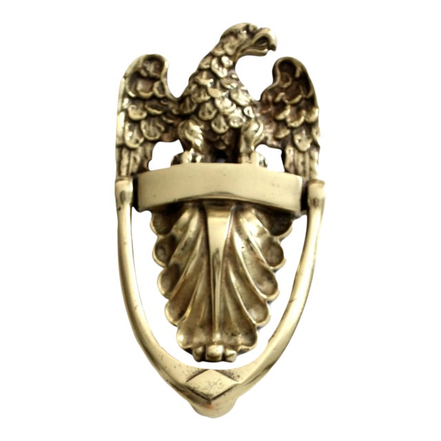 Vintage Brass Eagle Door Knocker For Sale