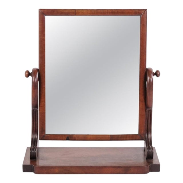 Vintage Mahogany Table Mirror, 19th Century For Sale