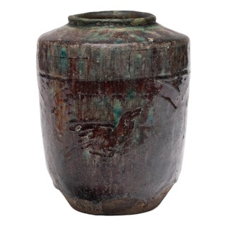 Chinese Drip Glaze Vinegar Pot, C. 1800 For Sale