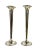1960s Tall Silver & Bronze Art Deco Candle Holders - a Pair For Sale