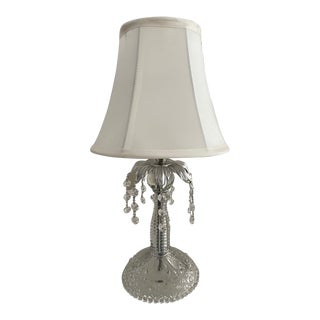 Vintage 1940s Crystal Lamp For Sale