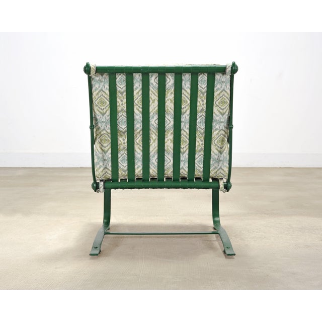 Set of Four o.w. Lee Iron Garden Lounge Chairs and Two Ottomans For Sale - Image 18 of 18