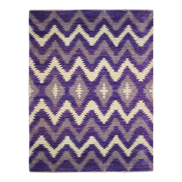 Modern Purple Pattern Rug For Sale