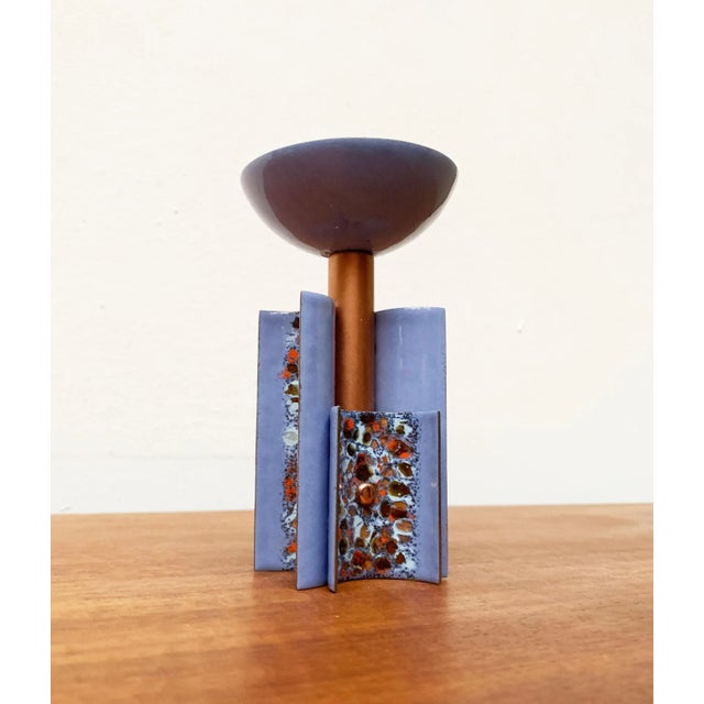 Vintage Enamel Candleholder For Sale - Image 13 of 18