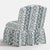 Ashburn Ruffle Slipper Chair in Linny Ikat Slate For Sale In Chicago - Image 6 of 7