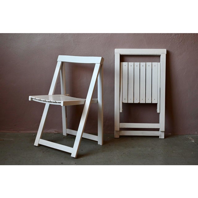Italian Folding Chairs in White Lacquered, 1960s, Set of 2 For Sale - Image 15 of 15