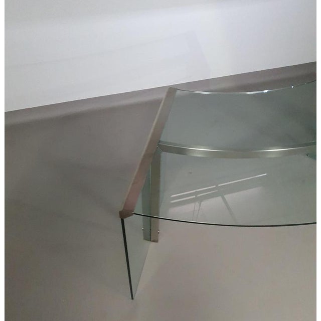 Glass President Desk by Galotti & Radice, 1970s For Sale - Image 7 of 17