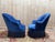Textile Napoleon III Blue Velvet Toadstool Armchairs, Set of 3 For Sale - Image 7 of 8