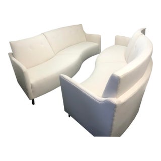 1980s Vladimir Kagan for Carter Furniture of Salisbury Serpentine Sectional Four Piece Modular For Sale