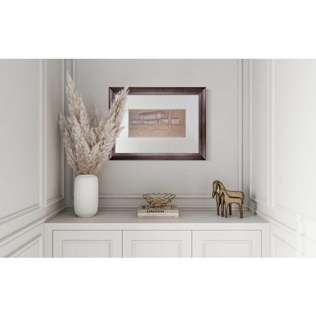 Frank Lloyd Wright “Thomas Hardy House” Framed Limited Edition Lithograph, Racine Wisconsin For Sale In Atlanta - Image 6 of 7
