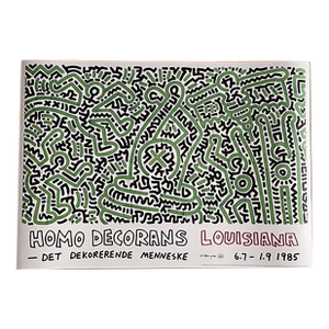 Keith Haring (1958-1990), Homo Decorans, 1985, Anniversary Poster Louisiana Archive, 2018, Printed in Denmark