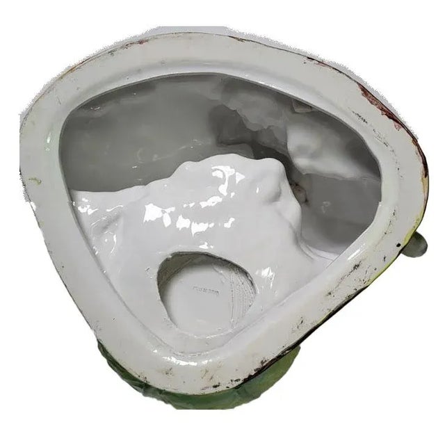 Large Italian Majolica Bunny Rabbits Jardiniere Planter - Signed Made in Italy For Sale In Las Vegas - Image 6 of 6