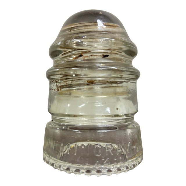 Vintage Hemingray 12 Clear Glass Insulator For Sale