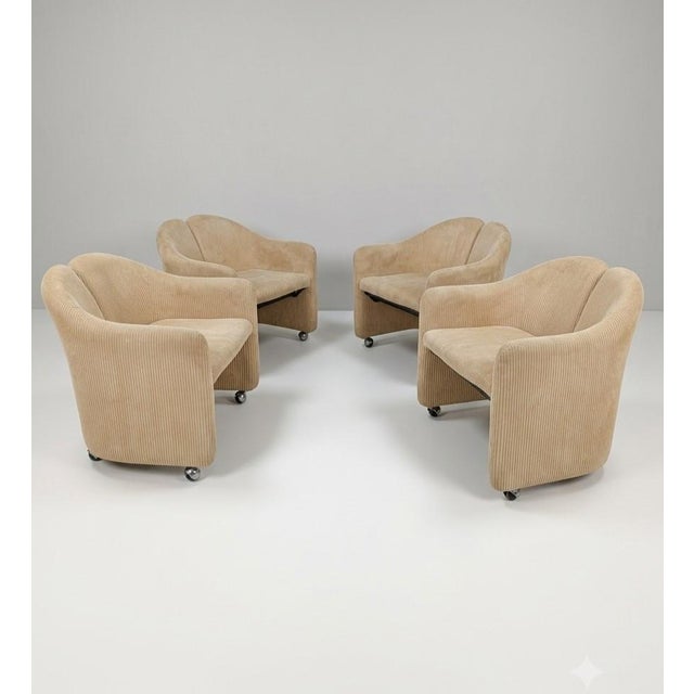 Mid-Century Modern T69 Table by Osvaldo Borsani and Four Wheeled Chairs by Eugenio Gerli for Tecno, 1960s, Set of 5 For Sale - Image 3 of 17