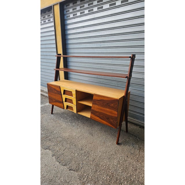 Mid-Century Walnut and Ash Highboard, 1960s For Sale - Image 11 of 11