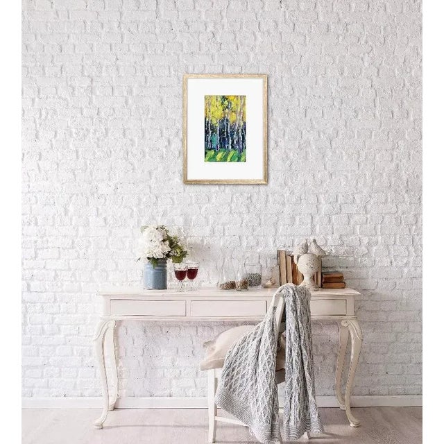 Wood Aspen Glow, Original Impressionist Style Oil Painting Landscape Art For Sale - Image 7 of 12