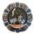 Antique French Barbotine Majolica Jeanne d'Arc Charger, "Honneur Et Patrie" For Sale