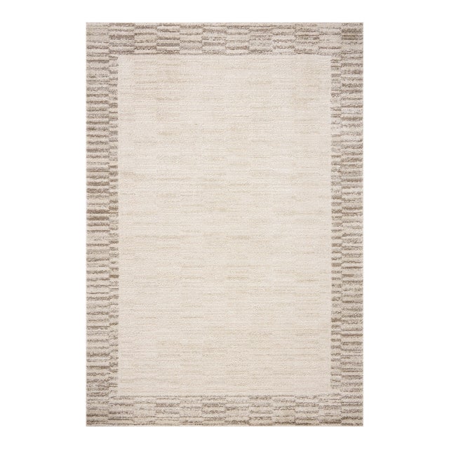 Chris Loves Julia x Loloi Calvin Ivory / Pebble 11'-6" x 15'-7" Area Rug For Sale