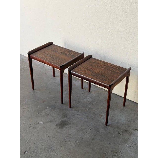 Vintage Danish Rosewood Nightstands by Heltborg Møbler – Mid Century Modern Side Tables For Sale In Los Angeles - Image 6 of 10