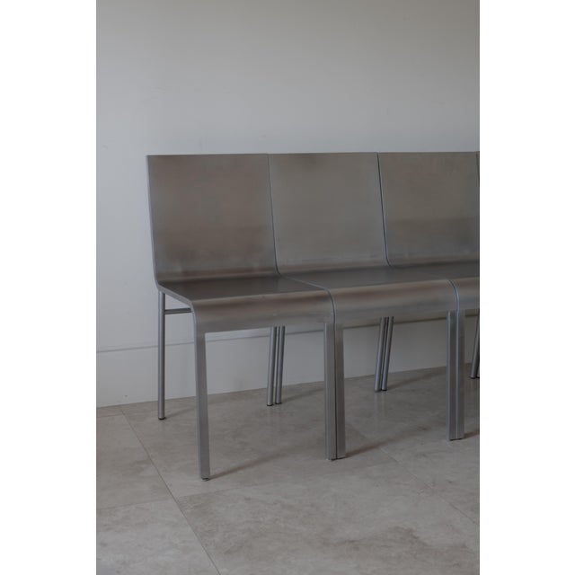 Silver Cn°ii Chairs Attributed to Maarten Van Severen by Lensvelt, the Netherlands 1994 For Sale - Image 8 of 9