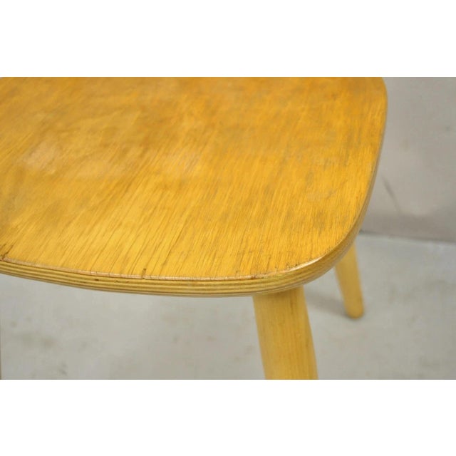 Wood Vintage Mid Century Modern Spindle Back Birch Maple Dining Side Chair For Sale - Image 7 of 11