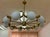 Italian Murano Glass Chandelier with 10 White Spheres and Radial Brass Structure, 2000s For Sale - Image 11 of 13
