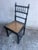 Wood Ebonized Dining Chairs with Handwoven Cane Seats, Set of 4 For Sale - Image 7 of 7