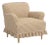 Elle Ruffle Slipcover Armchair in Classic Gingham Golden Ctl For Sale