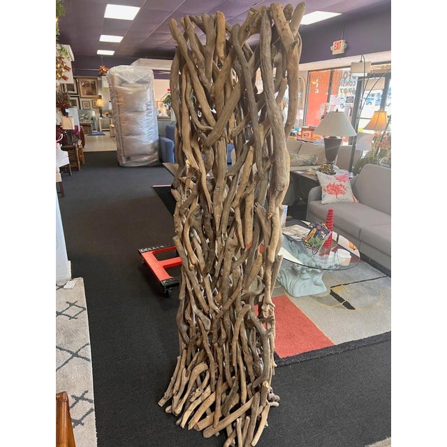 2010s Tree Wood Indian Screen Divider, Room Divider For Sale - Image 5 of 6