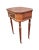 1990s Mahogany Satinwood Banded Inlay Inlay Single Drawer Side Table on Wheels For Sale - Image 5 of 8