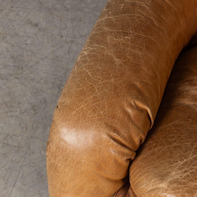 Vintage Italian Club Chairs in Leather by Rossi Di Albizzate, 1970, Set of 2 For Sale - Image 13 of 18