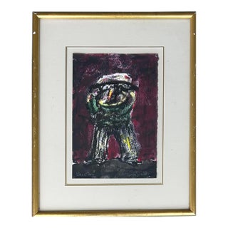 Late 20th Century Abstract Watercolor Painting by Tomas Sanchez For Sale