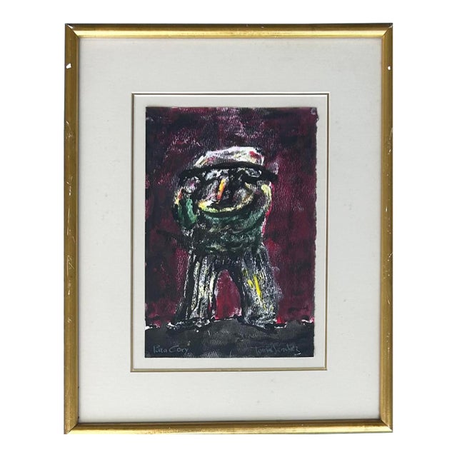 Late 20th Century Abstract Watercolor Painting by Tomas Sanchez For Sale