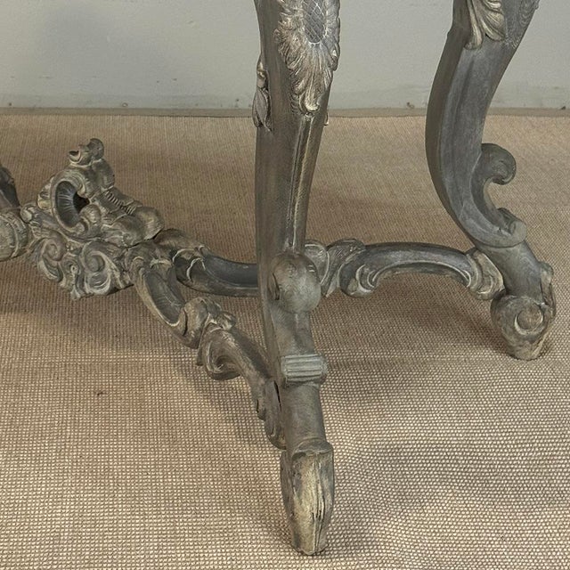 19th Century French Régence Hand-Carved & Painted Center Table For Sale - Image 10 of 18
