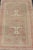 Mid 20th Century Vintage Turkish Oushak Rug With Geometric Design in Soft Red, and Light Green 2'6"x3'10" For Sale - Image 5 of 9