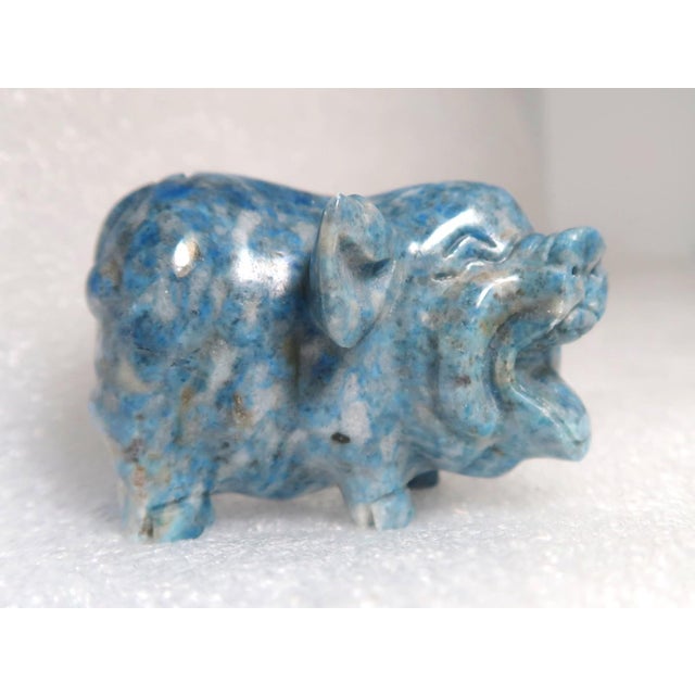 2000 - 2009 Miniature Well-Carved Lapiz Lazuli Piglet - Pig, Piggy.! For Sale - Image 5 of 12
