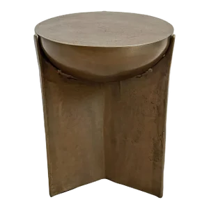 Bronze Deco Dome Side Table
