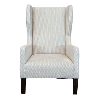 Holly Hunt Modern Darder Wingback Lounge Chair in “Black Magic” Upholstery For Sale