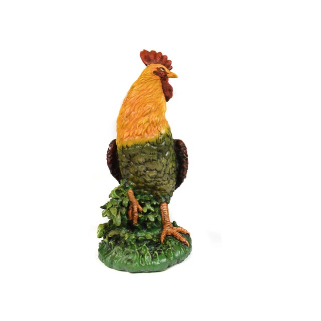 Mid-Century Large Colorful Rooster Sculpture For Sale - Image 4 of 12