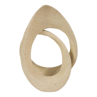 Abstract Postmodern Textured Intertwined Loop Sculpture in Stucco, Usa, C. 1980s For Sale