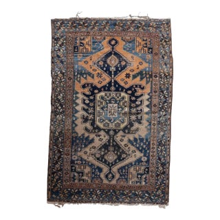 1900s, Handmade Antique Caucasian Shirvan Rug 4.1' X 6.2' For Sale