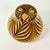 Mid-Century Hollywood Regency Boho Chic Polish Hand Blown Glass Tiger Striped Encased Bowl, Murano Style For Sale - Image 11 of 12