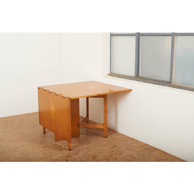 Gate Leg Table No. 4656 Primavera Wood Frame Construction, Veneered Tabletop by George Nelson for Herman Miller, 1946 For Sale - Image 15 of 16