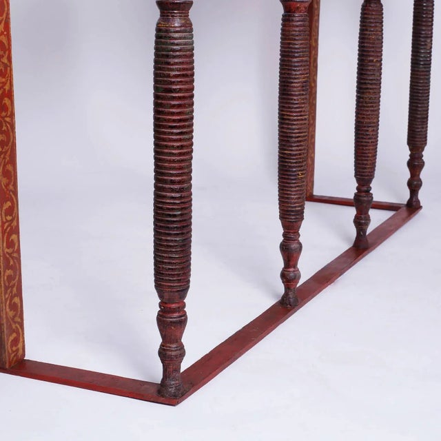 Brown Thai Painted Altar Table or Console For Sale - Image 8 of 10