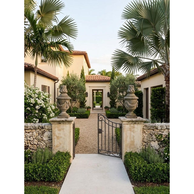 Greige A Pair of Vintage Hand-Carved Italian Granite Garden Finials For Sale - Image 8 of 9