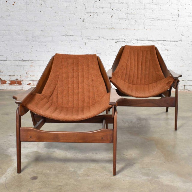 Mid Century Modern Triumph I Sling Chairs By Jerry Johnson For Charlton A Pair Chairish