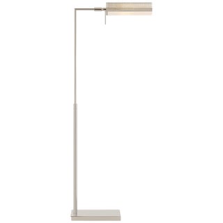 Kelly Wearstler for Visual Comfort Signature Precision Pharmacy Floor Lamp in Polished Nickel with White Glass For Sale